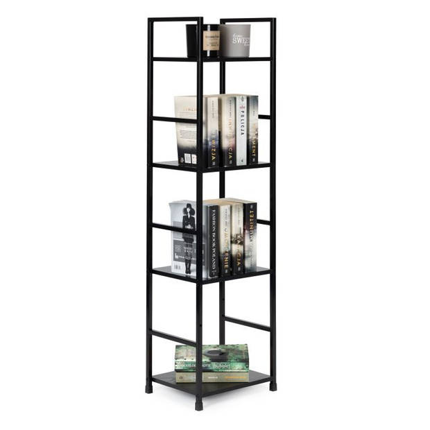 Modern Home industriële loft stijl boekenkast met 4 planken - 113 x 29 x 23,5 cm - Bruin