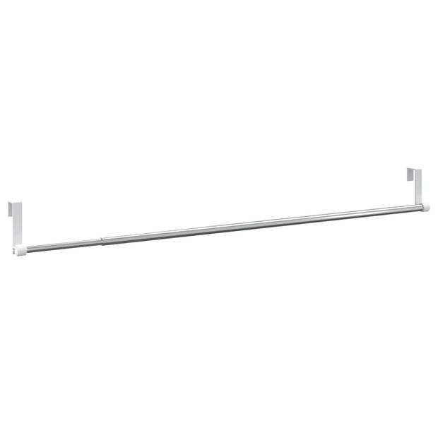 vidaXL Gordijnrails 2 st 60-105 cm aluminium wit en zilverkleurig