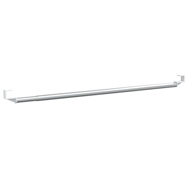 vidaXL Gordijnrails 2 st 40-60 cm aluminium wit en zilverkleurig