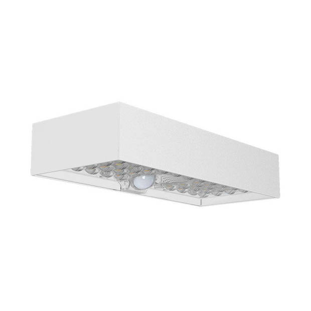 V-TAC VT-406S-W wandlamp op zonne-energie - Sensor - IP65 - Witte behuizing - 900 Lumen - 4000K