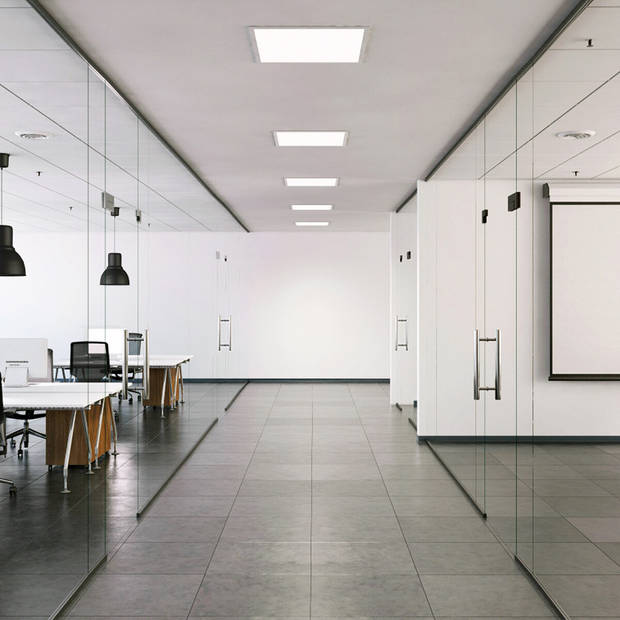 LED Paneel 60x60 - Velvalux Lumis - LED Paneel Systeemplafond - Natuurlijk Wit 4000K - 36W - Inbouw - Vierkant - Wit -