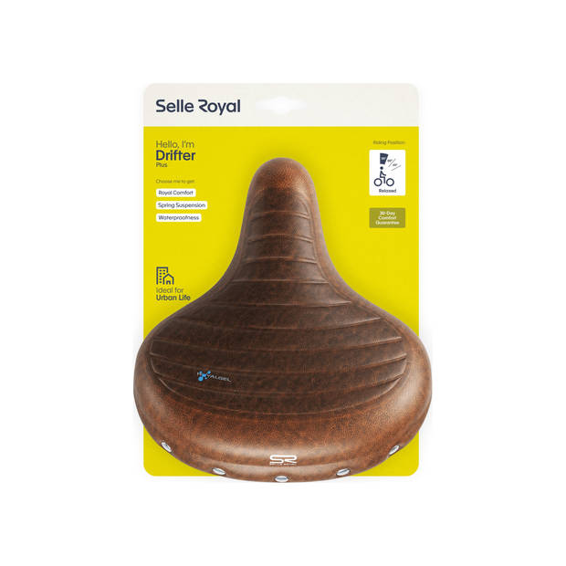 Selle Royal Drifter Plus Fietszadel met Royalgel Unisex Bruin