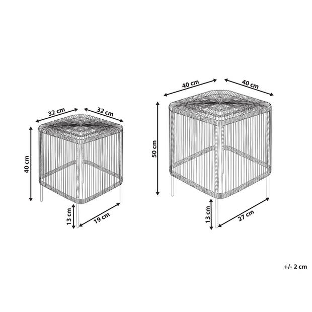 Beliani CESENATICO - Salontafel-Natuurlijk-Rotan