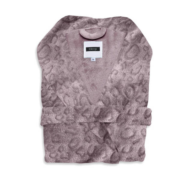 iSleep Badjas Leopardo - Pale Roze - L