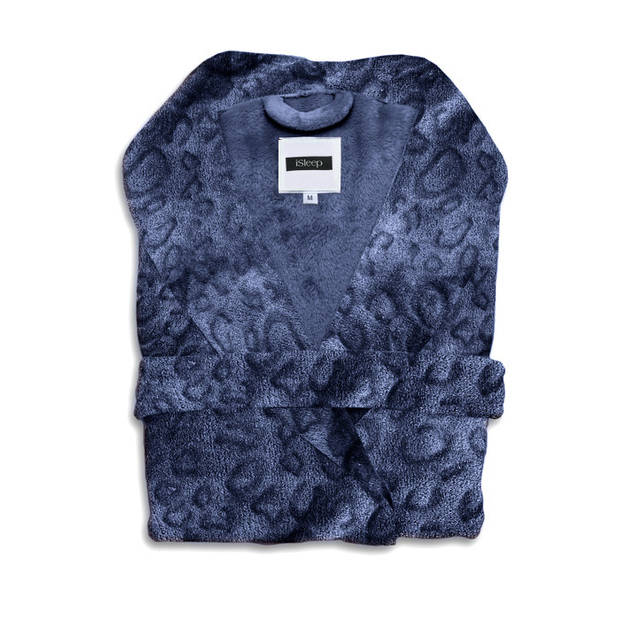 iSleep Badjas Leopardo - Indigo Blauw - XL