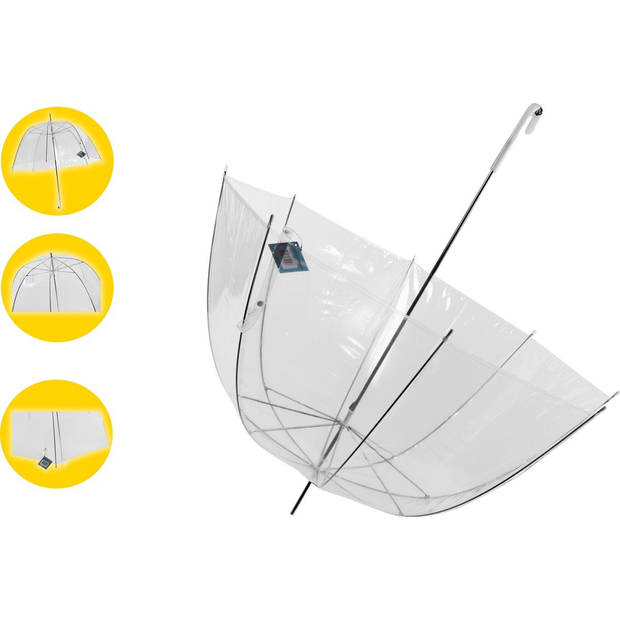 12 stuks Doorzichtige Paraplu 75 cm - Trouwparaplu Transparant Automatische