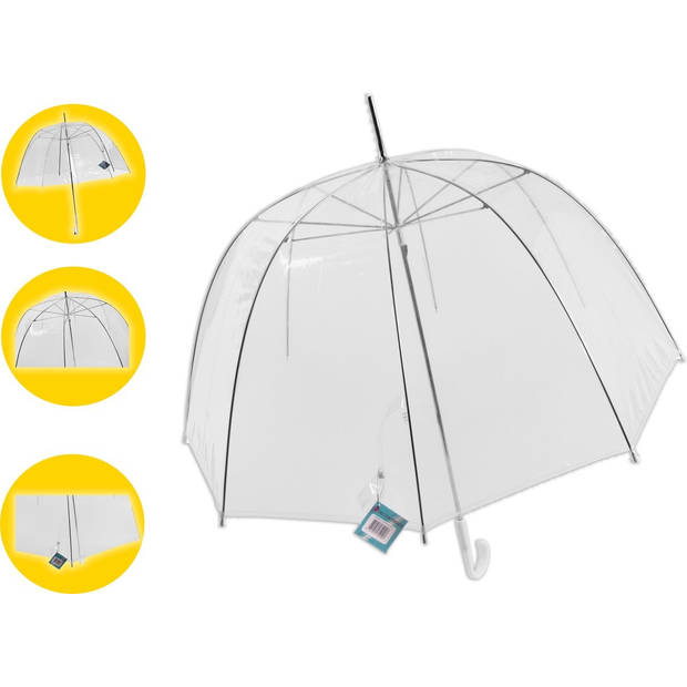 19 stuks Doorzichtig Transparant Paraplu 75 cm - Trouwparaplu voor Dames