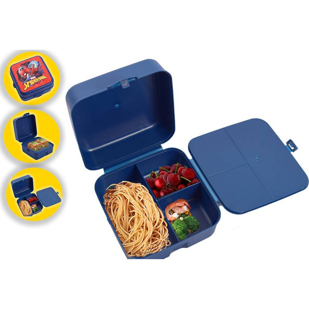 Spiderman Broodtrommel - Lunchbox voor Kinderen met 4 Compartimenten