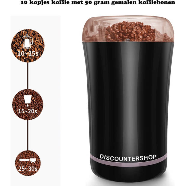 Koffiemolen koffiebonen En granen Elektrische koffiemolen M150A kunststof & metaal Zwart 150W