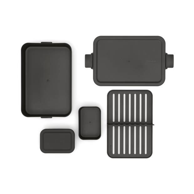 Brabantia Make & Take Bento lunchbox large, kunststof - Dark Grey