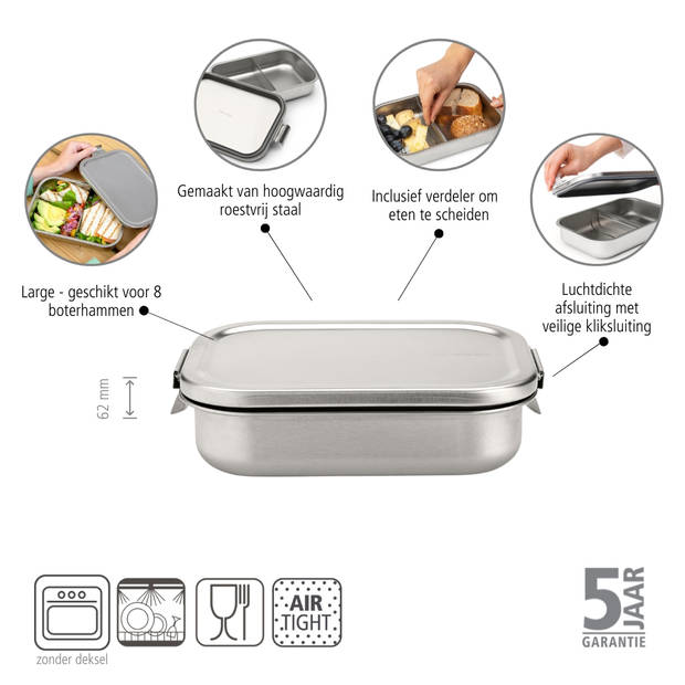 Brabantia Make & Take lunchbox large - RVS