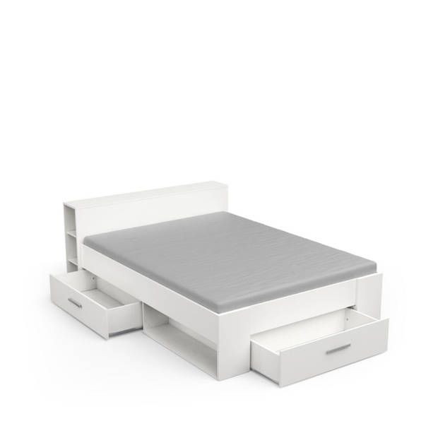OXYGENE Modern matwit bed voor volwassenen - L 140 x L 190 cm