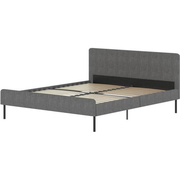 Sime volwassen bed - 160 x 200 cm - inclusief doosveer - grijs