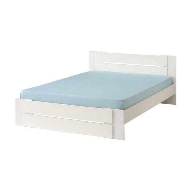 EDEN bed voor volwassenen - Modern - Helderwit en wit decor - B 140 x L 190 cm