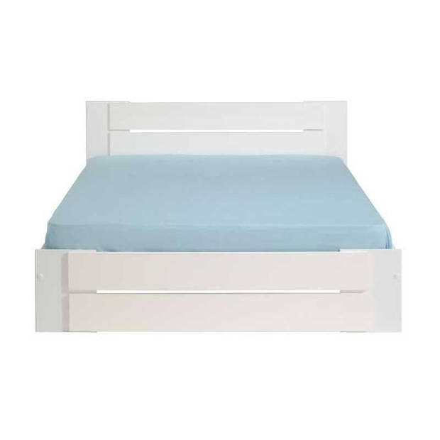 EDEN bed voor volwassenen - Modern - Helderwit en wit decor - B 140 x L 190 cm