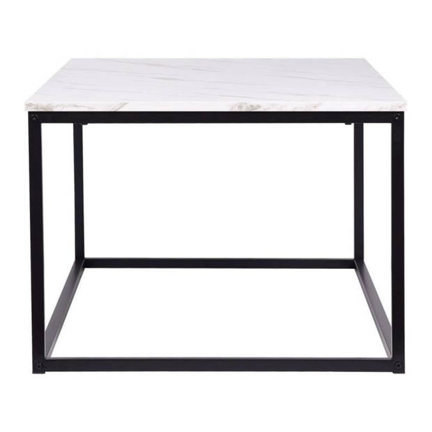 MABLE rechthoekige salontafel - metaal - zwartwit