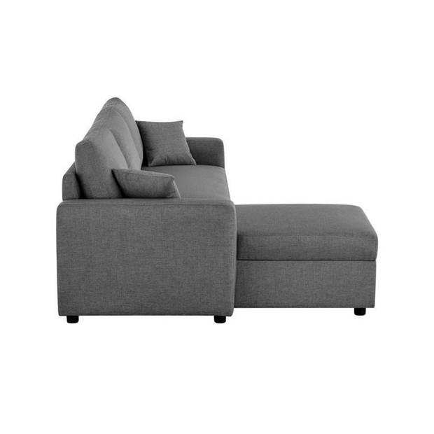 Owens vaste hoekbank - 2 kussens - 3 zitplaatsen - grijs - 228 x 148 x 86 cm