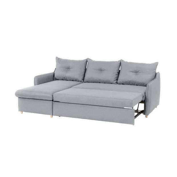 Converteerbare en omkeerbare hoekbank 4 -Seater - Lichtgrijze stof - L 238 x D 160 x H 89 cm - Osten