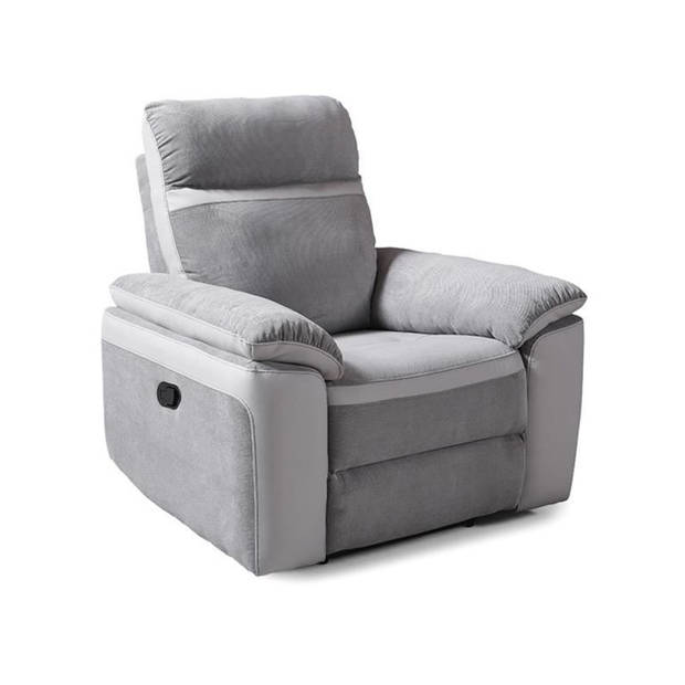 Santos handmatige relax stoel - grijze en wit - 99 x 93 x 99 cm