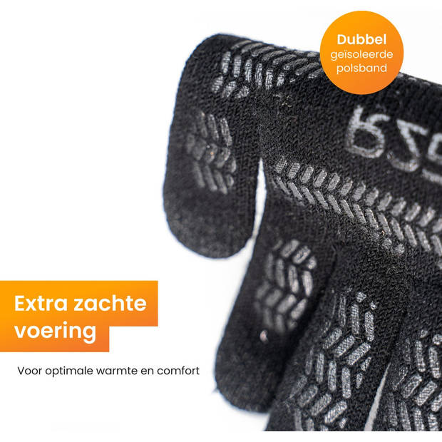 R2B Touchscreen Handschoenen Winter - Maat S - (Spat) Waterdichte Handschoenen Heren/Dames - Scooter/Fiets - Model Gent