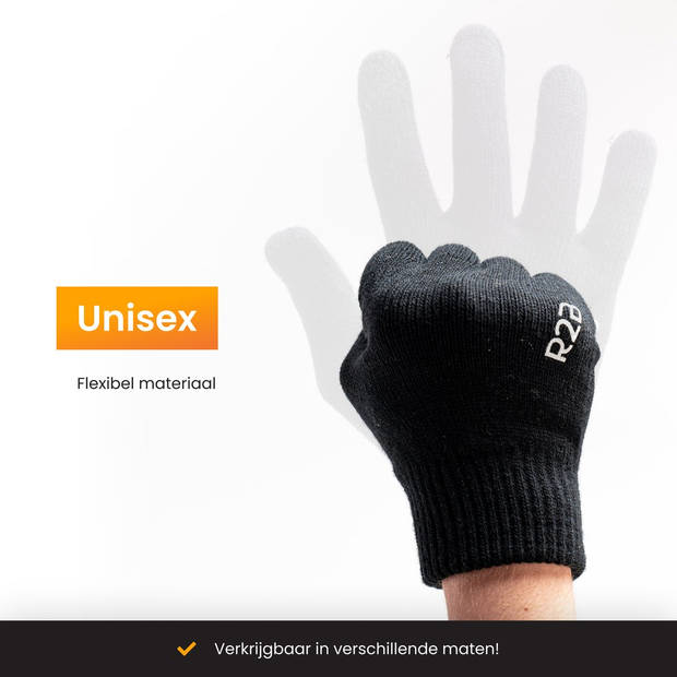 R2B Touchscreen Handschoenen Winter - Maat XL - (Spat) Waterdichte Handschoenen Heren/Dames - Scooter/Fiets - Model Gent
