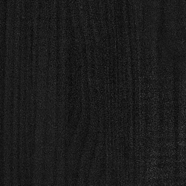 vidaXL Boekenkast met 4 schappen 80x30x140 cm massief grenenhout zwart