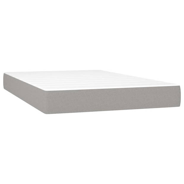 The Living Store Pocketveringmatras - Comfort - Matras - 120x200x20 cm - Wit/Lichtgrijs