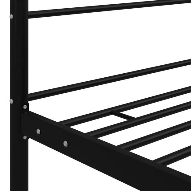 vidaXL Hemelbedframe metaal zwart 120x200 cm