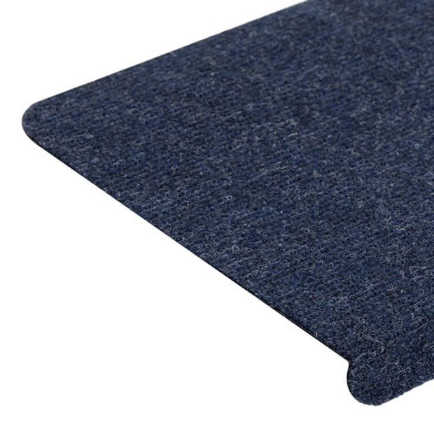 vidaXL Trapmatten zelfklevend 15 st 65x24,5x3,5 cm blauw