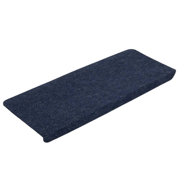 vidaXL Trapmatten zelfklevend 15 st 65x24,5x3,5 cm blauw