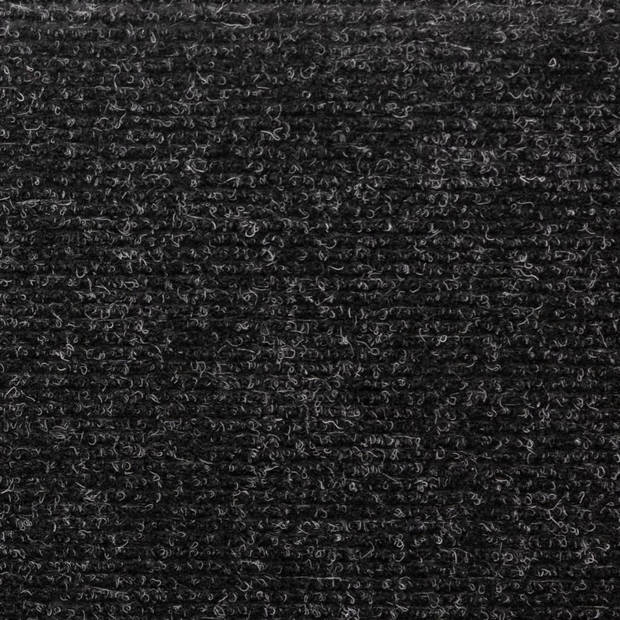 vidaXL Trapmatten 10 st 65x21x4 cm naaldvilt zwart