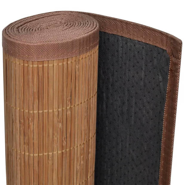 vidaXL Tapijt rechthoekig 120x180 cm bamboe bruin