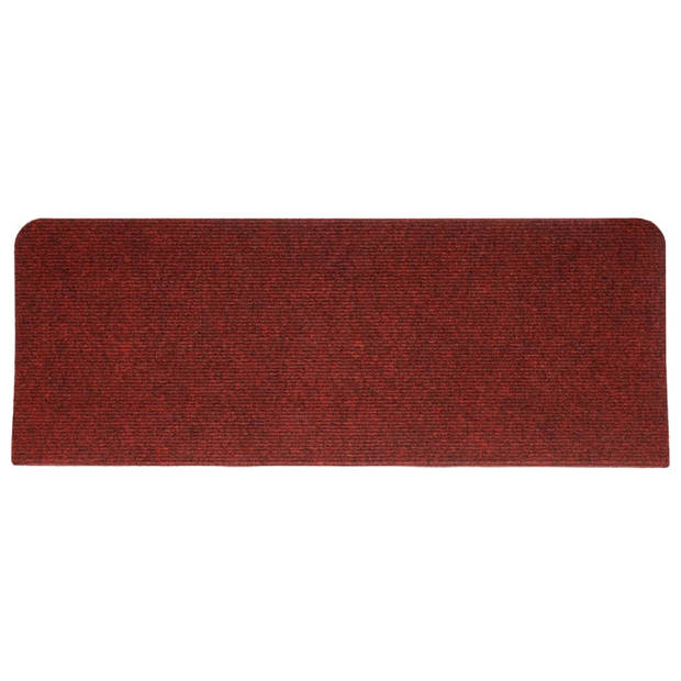 vidaXL Trapmatten zelfklevend 15 st 65x24,5x3,5 cm rood