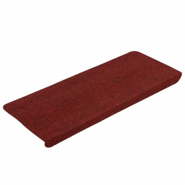 vidaXL Trapmatten zelfklevend 15 st 65x24,5x3,5 cm rood