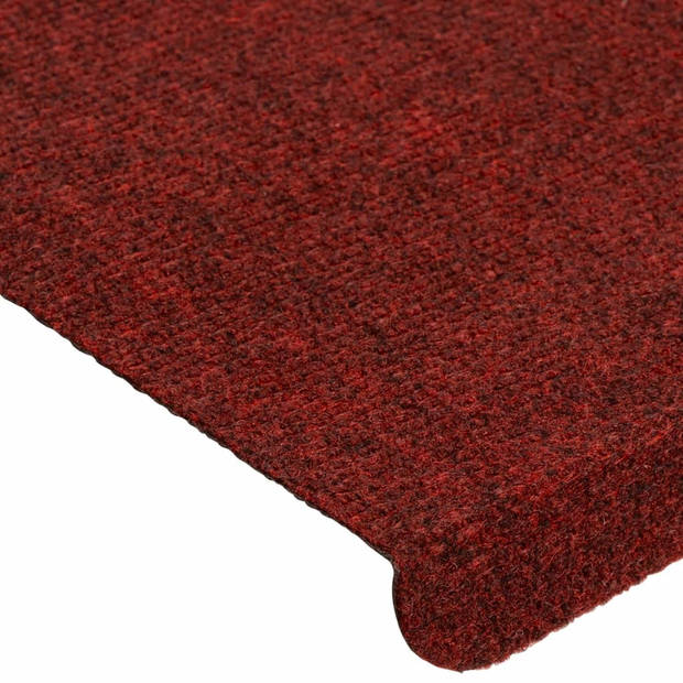 vidaXL Trapmatten zelfklevend 15 st 65x24,5x3,5 cm rood