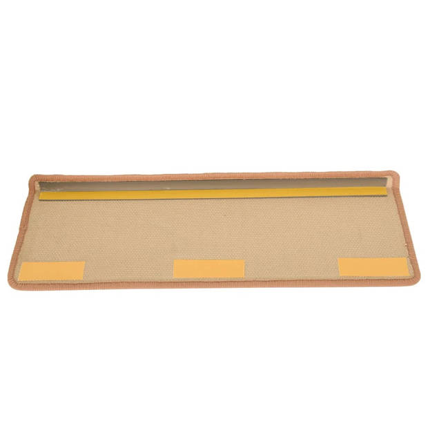 vidaXL Trapmatten zelfklevend 5 st 65x25 cm beige