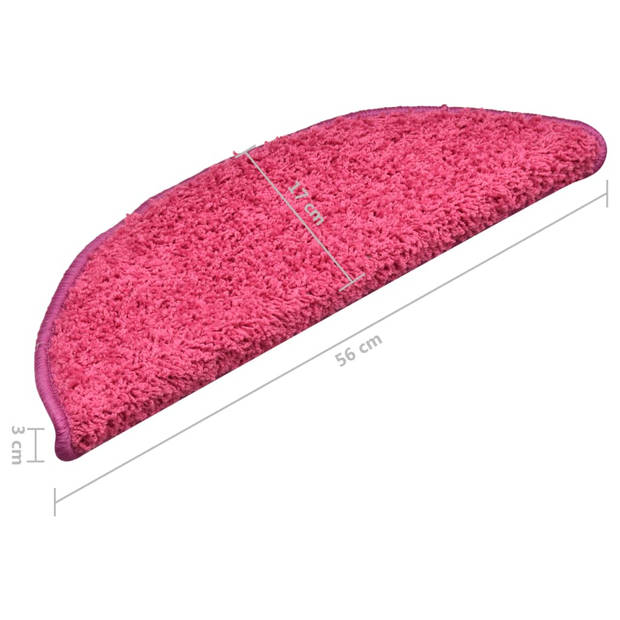 vidaXL Trapmatten 15 st 56x17x3 cm roze