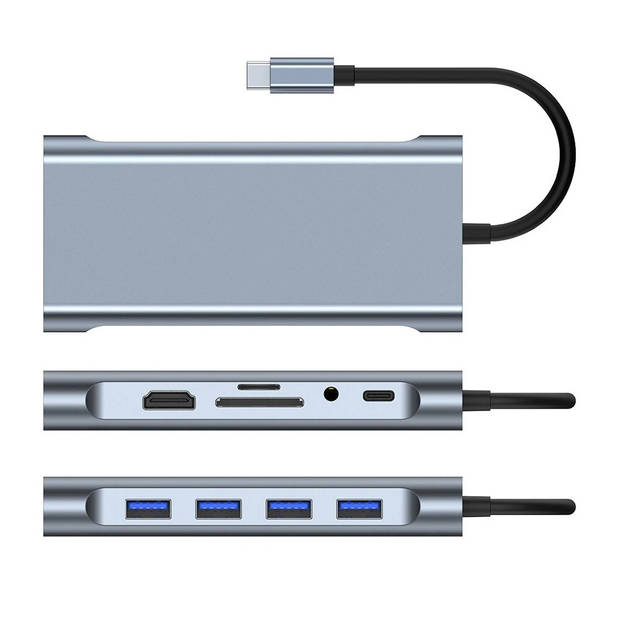USB-Hub 11 in 1 USB-C Hub Docking Station Type-C Adapter