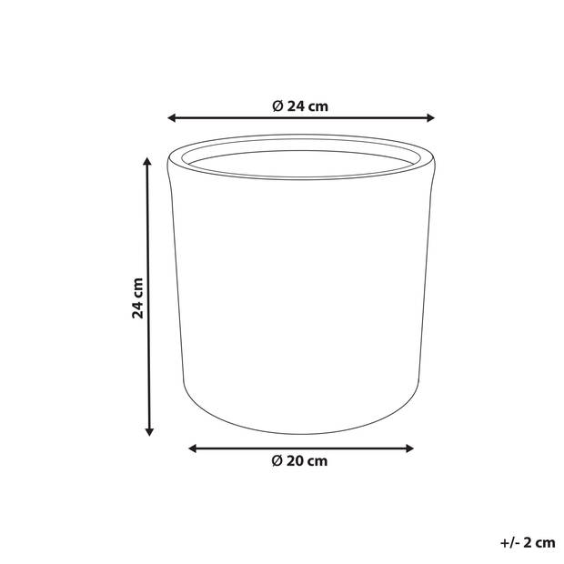 Beliani VOULA - plantenbak voor buiten-Bruin-Klei-vezelmengsel