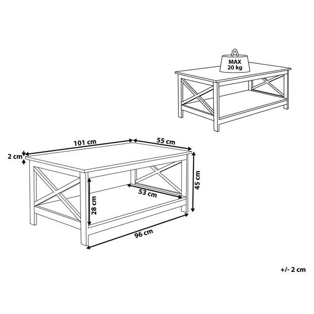 Beliani FOSTER - Salontafel-Wit-MDF