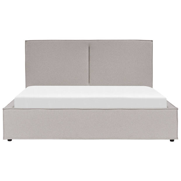 Beliani MOISSAC - Tweepersoonsbed-Grijs-Polyester