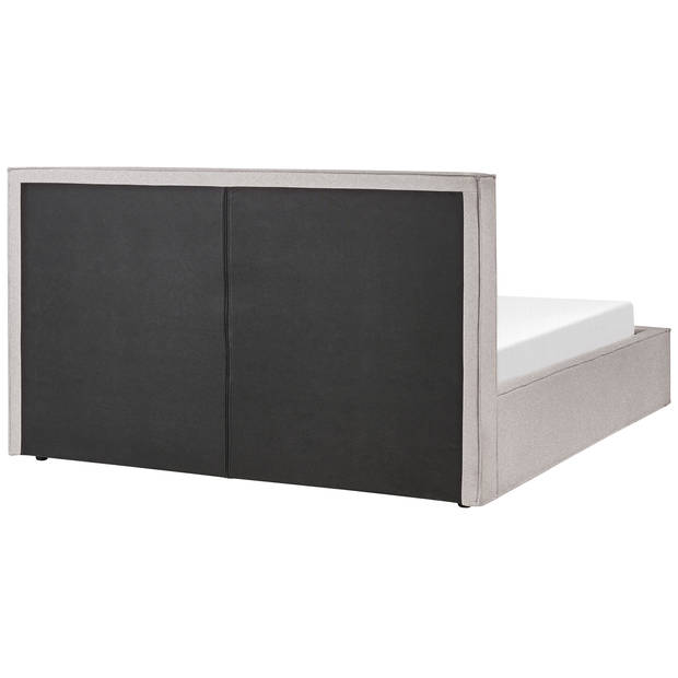 Beliani MOISSAC - Tweepersoonsbed-Grijs-Polyester