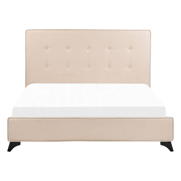 Beliani AMBASSADOR - Tweepersoonsbed-Beige-Polyester