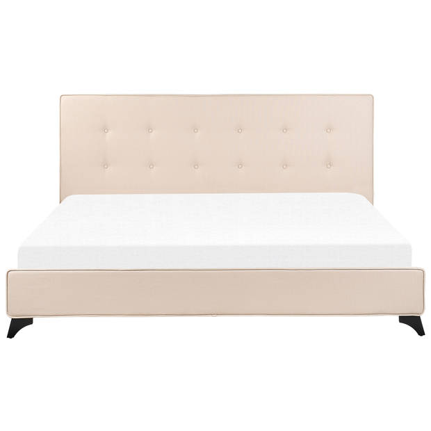 Beliani AMBASSADOR - Tweepersoonsbed-Beige-Polyester