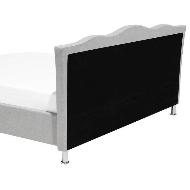 Beliani METZ - Tweepersoonsbed-Grijs-Polyester