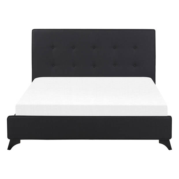 Beliani AMBASSADOR - Tweepersoonsbed-Zwart-Polyester