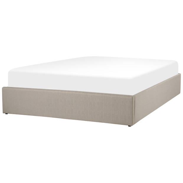 Beliani DINAN - Tweepersoonsbed-Beige-Polyester