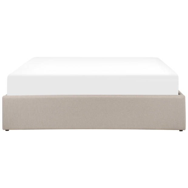 Beliani DINAN - Tweepersoonsbed-Beige-Polyester