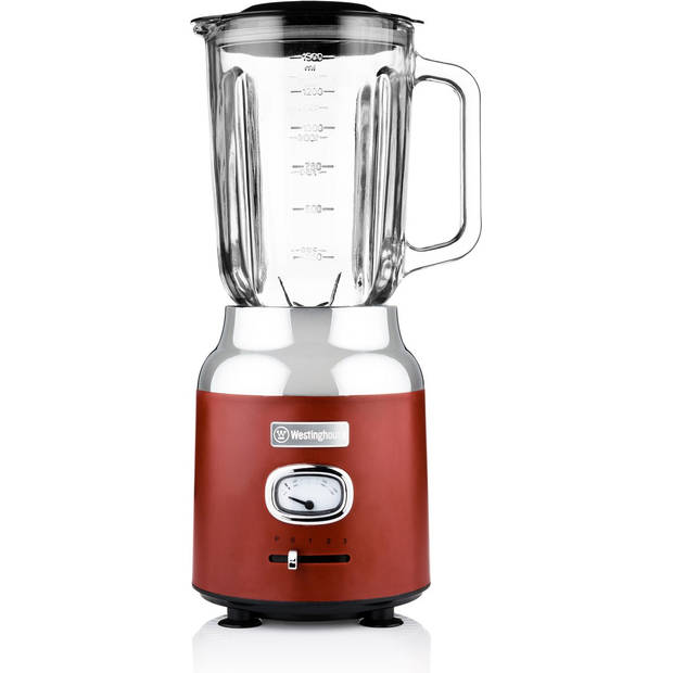 Westinghouse Retro Waterkoker + Broodrooster 2 Sleuven + Blender - Rood