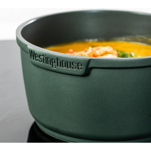 Westinghouse Pannenset - Performance Series Koekenpan 24cm + Koekenpan 28cm + Steelpan 18cm - Groen